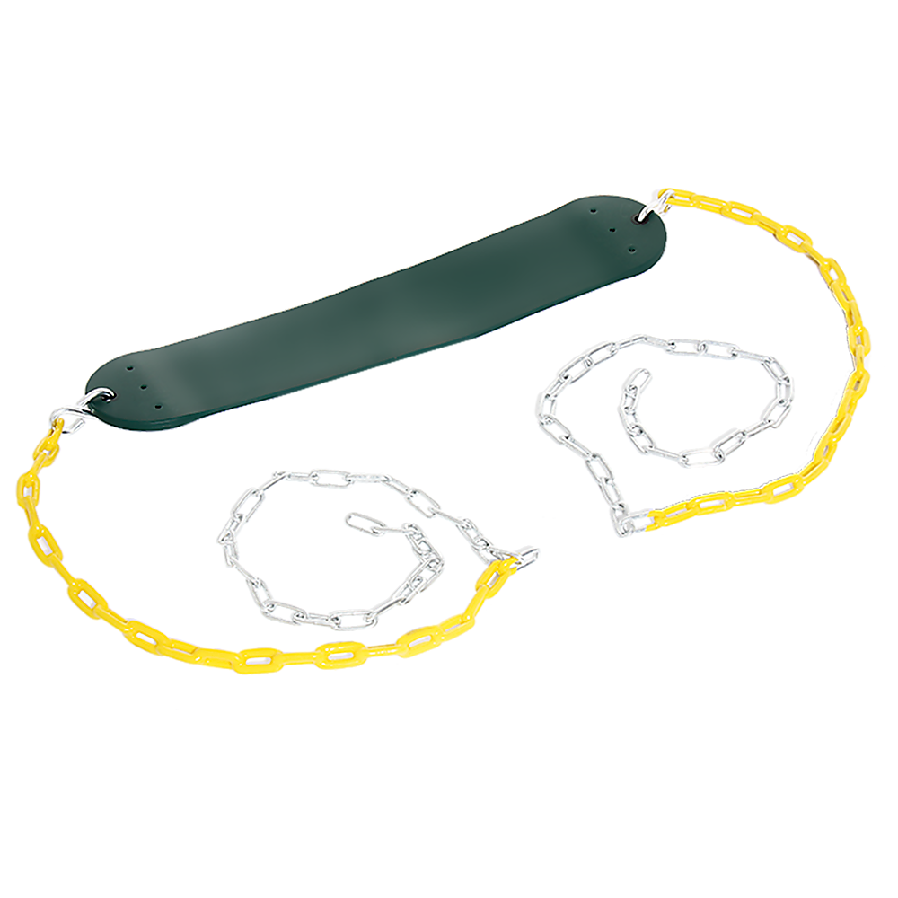 2 Pack Heavy Duty Playground Swing Seats with 66 Inch Plastic Coated Chains for Outdoor Backyard Play