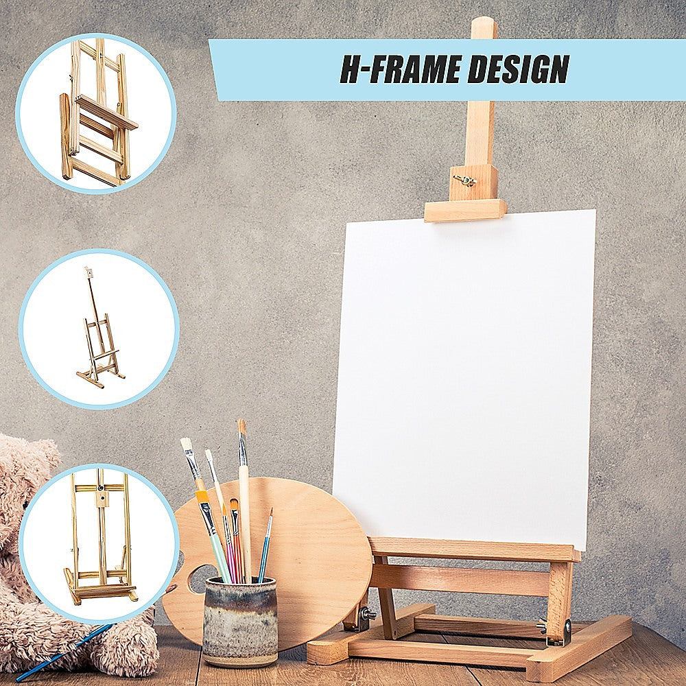 Arts & Crafts: Tabletop Easel Wood Studio H-Frame Artist Art Display Painting Shop Tripod Stand Wedding