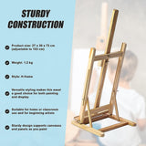 Arts & Crafts: Tabletop Easel Wood Studio H-Frame Artist Art Display Painting Shop Tripod Stand Wedding