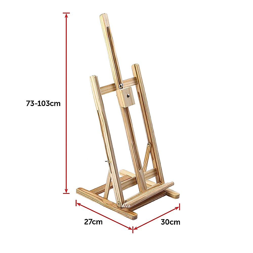 Arts & Crafts: Tabletop Easel Wood Studio H-Frame Artist Art Display Painting Shop Tripod Stand Wedding