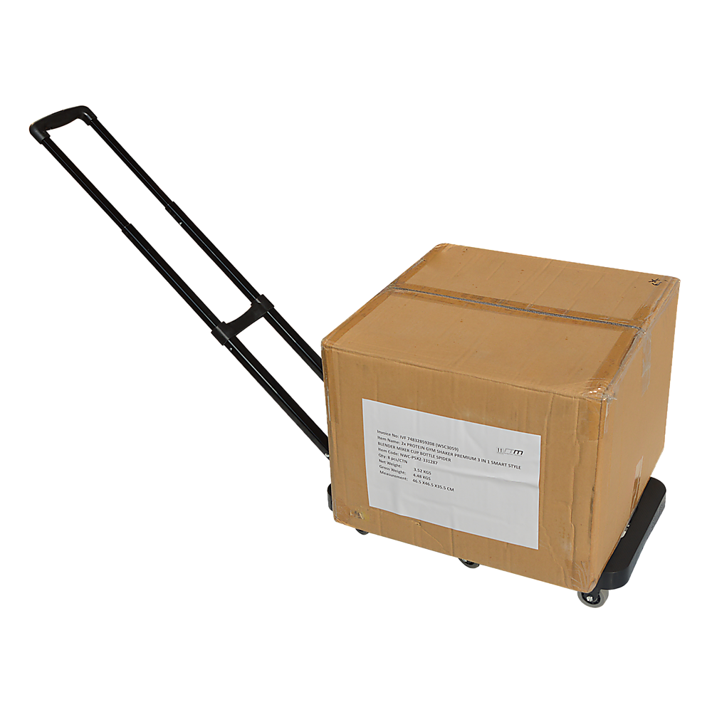 Utility Trolleys: Foldable Hand Flatbed Trolley Cart 6 x 360 Degree Rotating Wheels with Maximum Load 200Kg