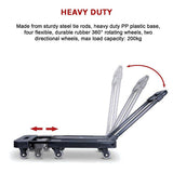Utility Trolleys: Foldable Hand Flatbed Trolley Cart 6 x 360 Degree Rotating Wheels with Maximum Load 200Kg