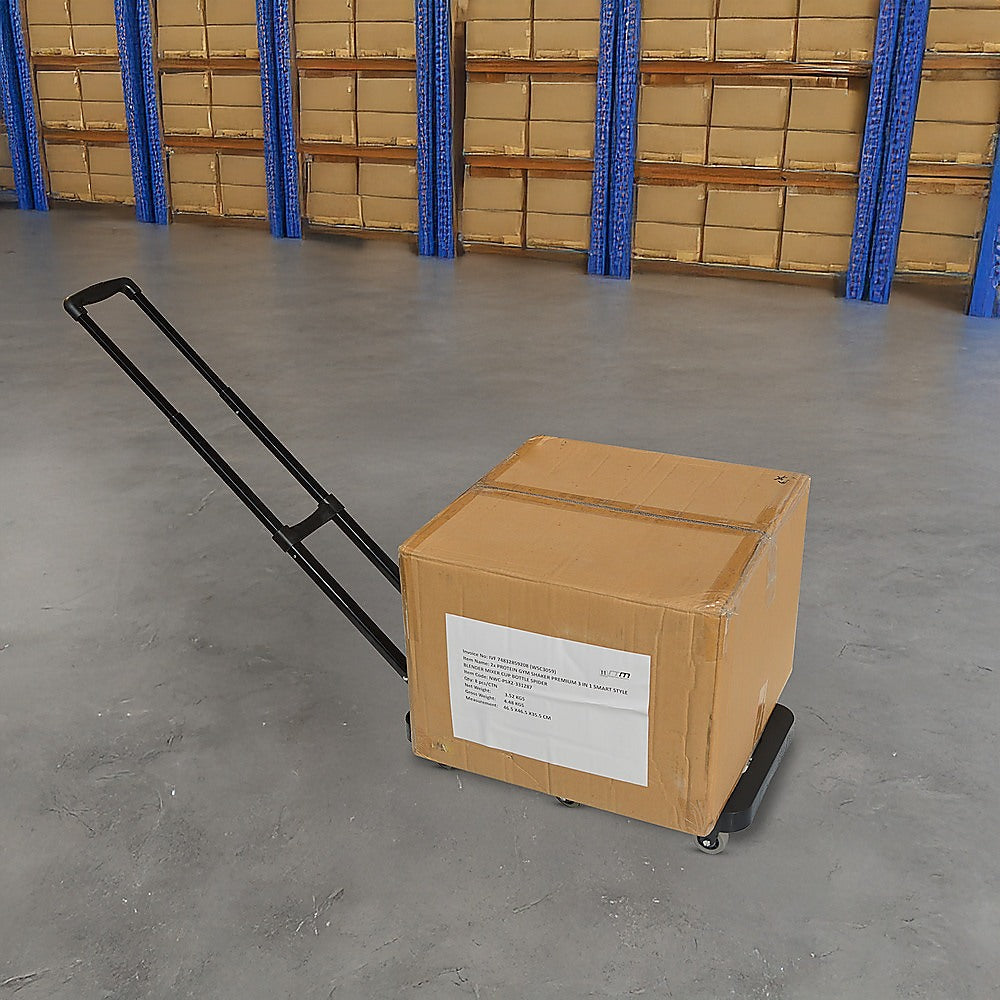 Utility Trolleys: Foldable Hand Flatbed Trolley Cart 6 x 360 Degree Rotating Wheels with Maximum Load 200Kg