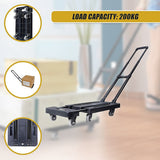 Utility Trolleys: Foldable Hand Flatbed Trolley Cart 6 x 360 Degree Rotating Wheels with Maximum Load 200Kg