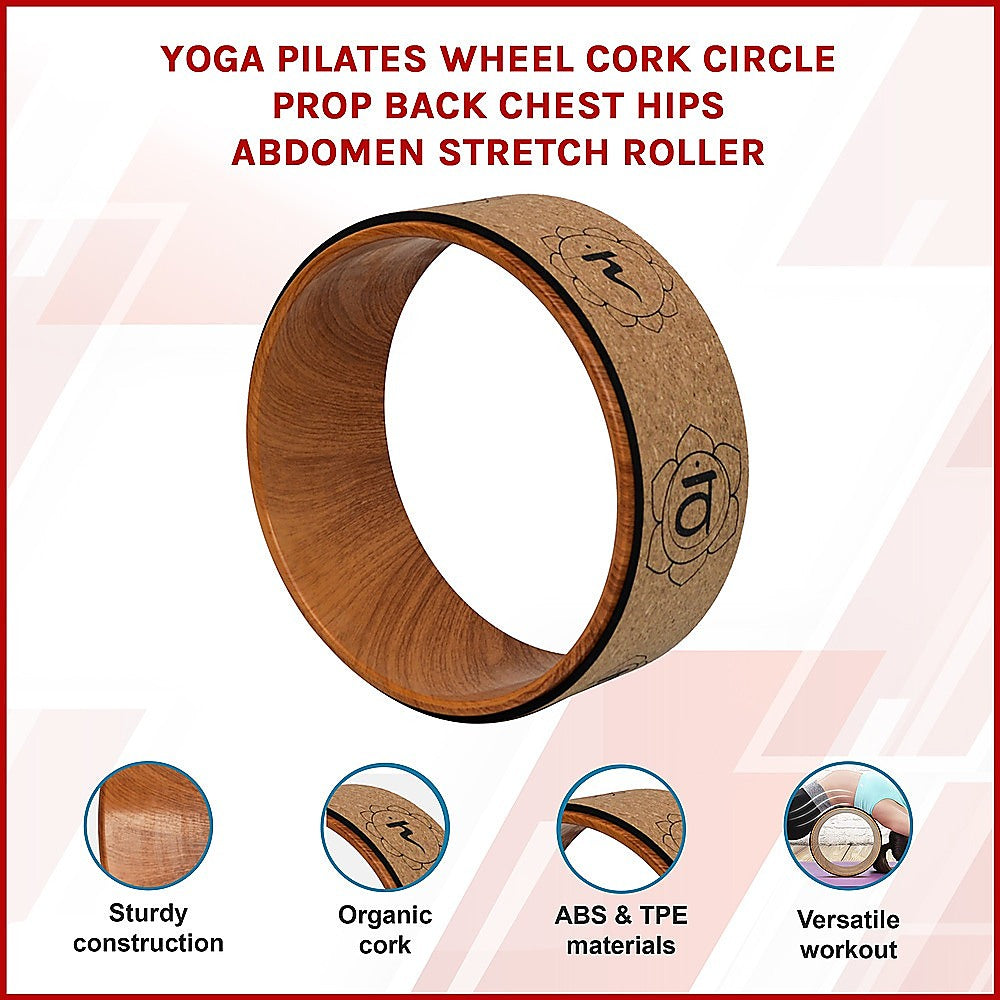 Yoga & Pilates: Yoga Pilates Wheel Cork Circle Prop Back Chest Hips Abdomen Stretch Roller