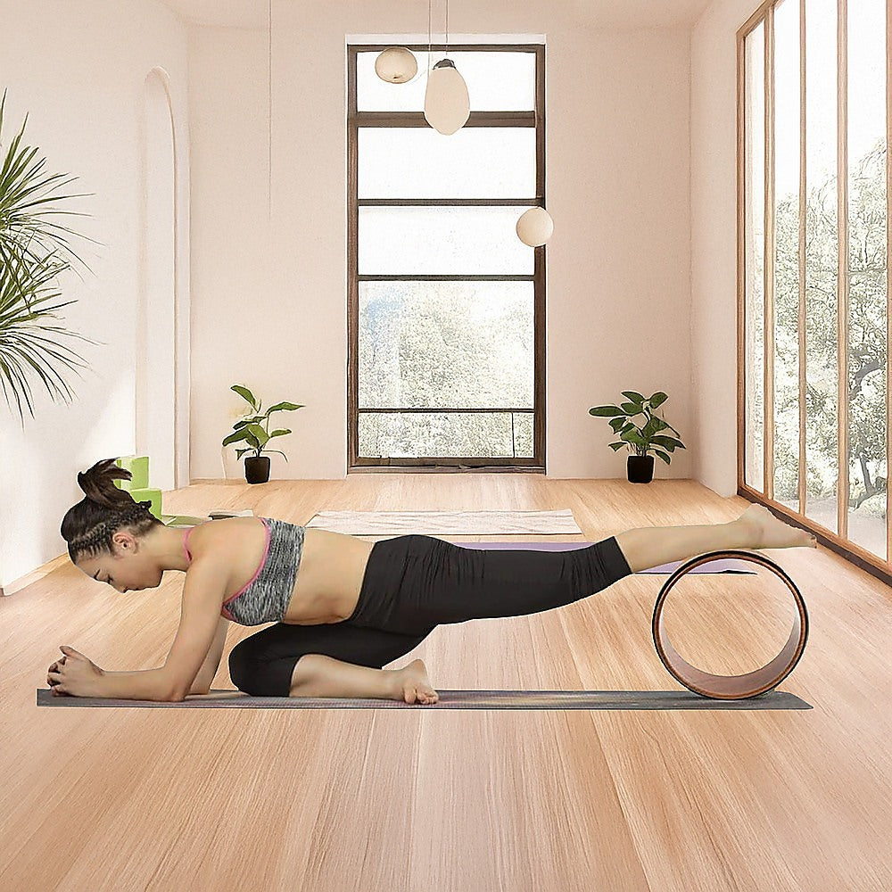 Yoga & Pilates: Yoga Pilates Wheel Cork Circle Prop Back Chest Hips Abdomen Stretch Roller