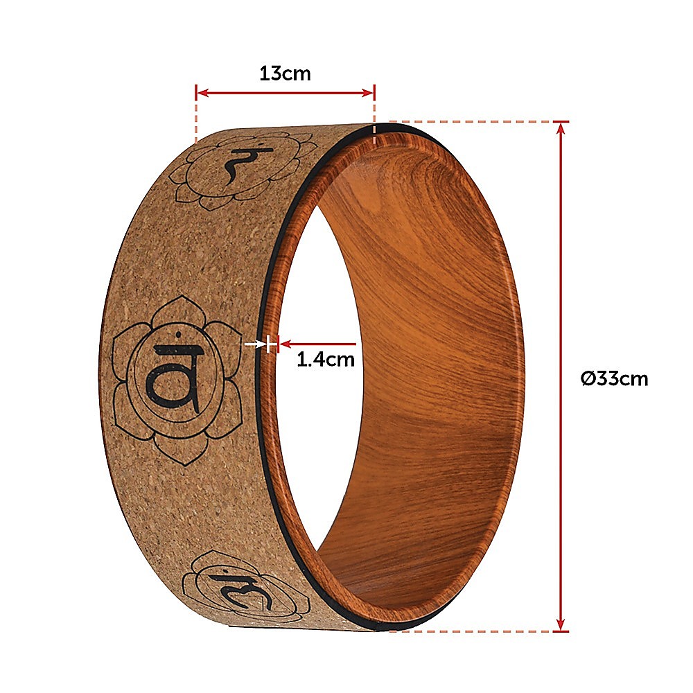 Yoga & Pilates: Yoga Pilates Wheel Cork Circle Prop Back Chest Hips Abdomen Stretch Roller