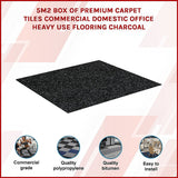 Flooring: 5m2 Box of Premium Carpet Tiles Commercial Domestic Office Heavy Use Flooring Charcoal