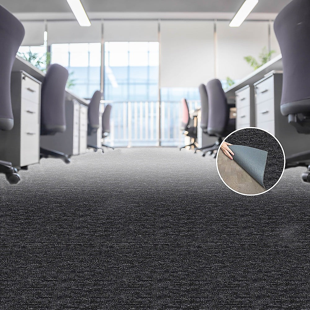 Flooring: 5m2 Box of Premium Carpet Tiles Commercial Domestic Office Heavy Use Flooring Charcoal