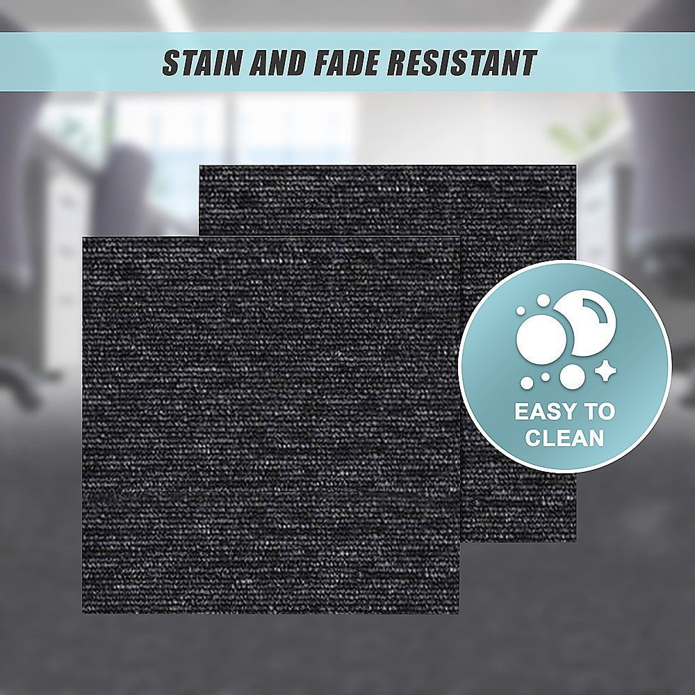 Flooring: 5m2 Box of Premium Carpet Tiles Commercial Domestic Office Heavy Use Flooring Charcoal