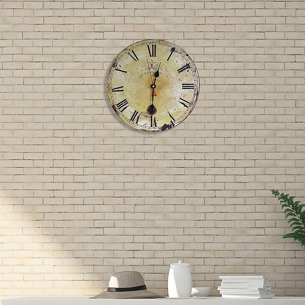 Clocks: Large Vintage Wall Clock Kitchen Office Retro Timepiece