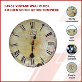 Clocks: Large Vintage Wall Clock Kitchen Office Retro Timepiece