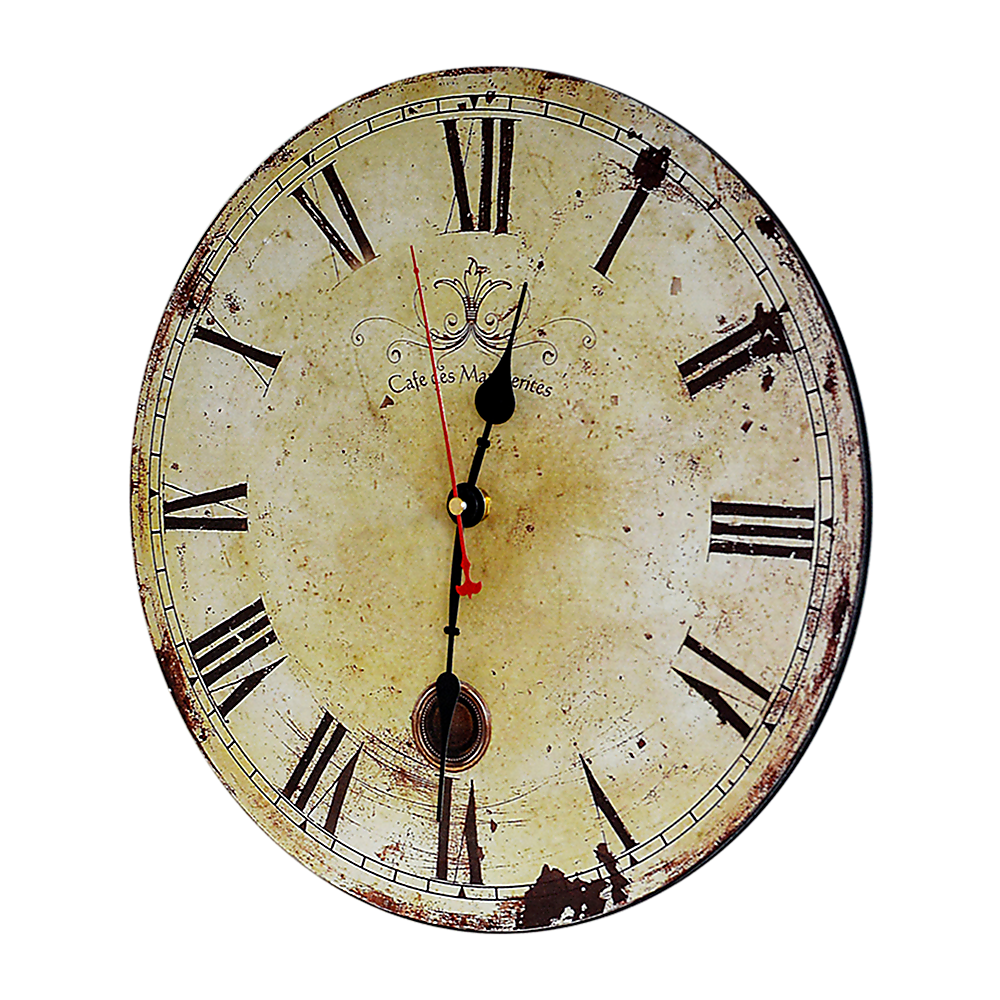 Clocks: Large Vintage Wall Clock Kitchen Office Retro Timepiece