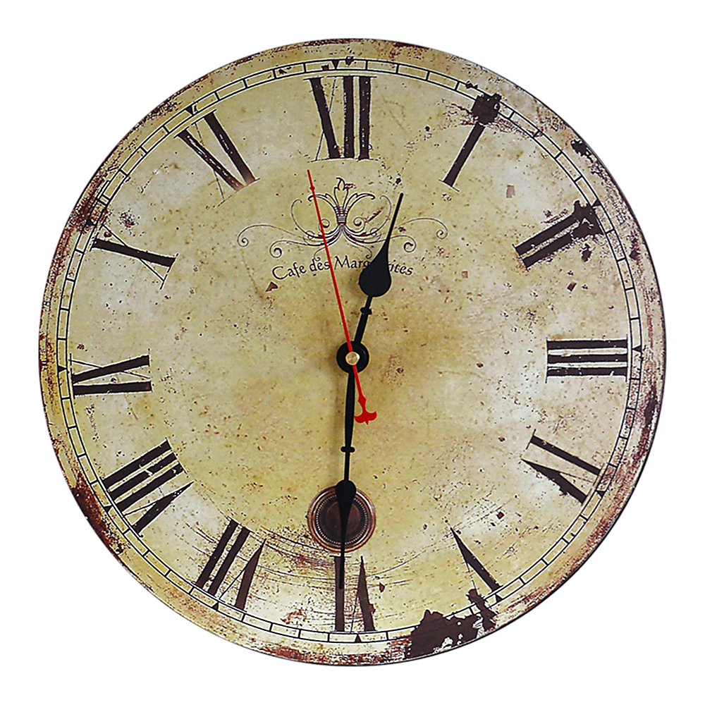 Clocks: Large Vintage Wall Clock Kitchen Office Retro Timepiece