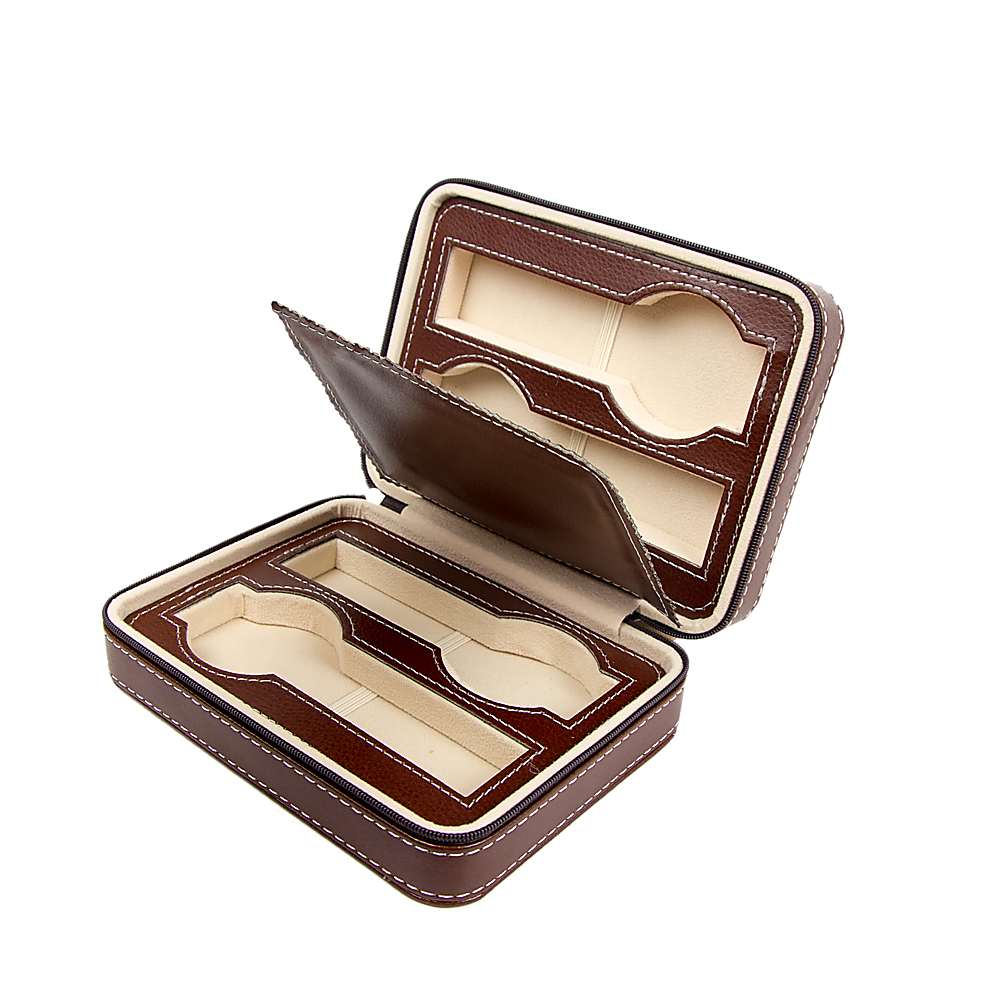 Arts & Crafts: 4 Watch Box Display Travel Case PU Leather