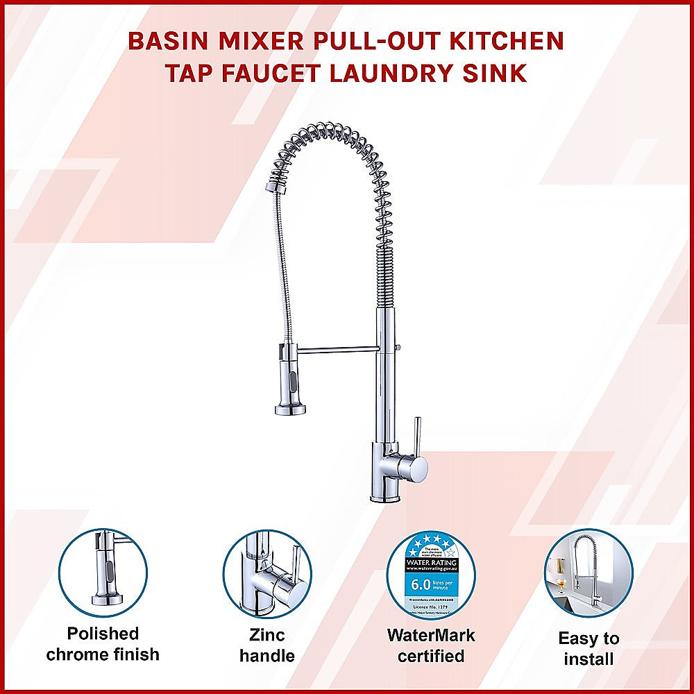 Tap & Sink Accessories: Basin Mixer Pull-Out Kitchen Tap Faucet Laundry Sink