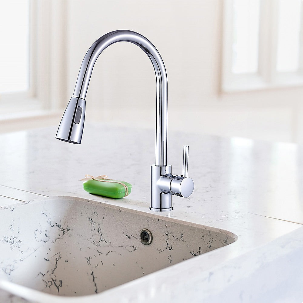 Tap & Sink Accessories: Basin Mixer Pull-Down Tap Faucet -Kitchen Laundry Bathroom Sink