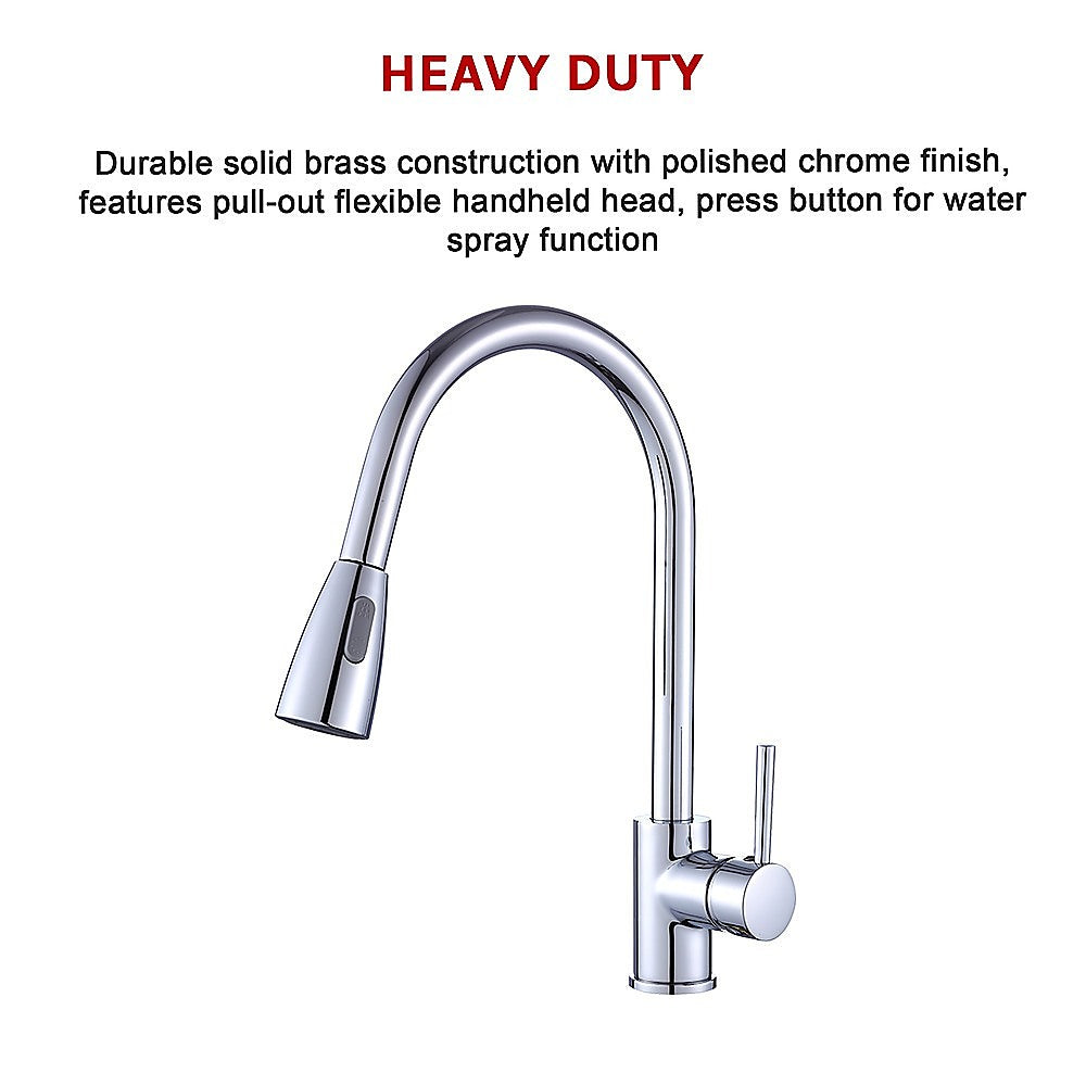 Tap & Sink Accessories: Basin Mixer Pull-Down Tap Faucet -Kitchen Laundry Bathroom Sink
