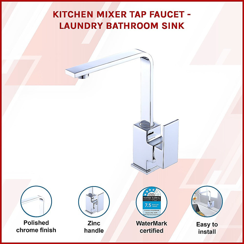 Tap & Sink Accessories: Kitchen Mixer Tap Faucet - Laundry Bathroom Sink