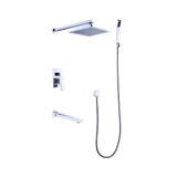 8" Rain Shower Head Straight Wall Arm Mixer Set Wall Bath Spout Outlet Tap