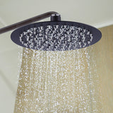 200mm Shower Head Round 304SS Electroplated Matte Black Finish