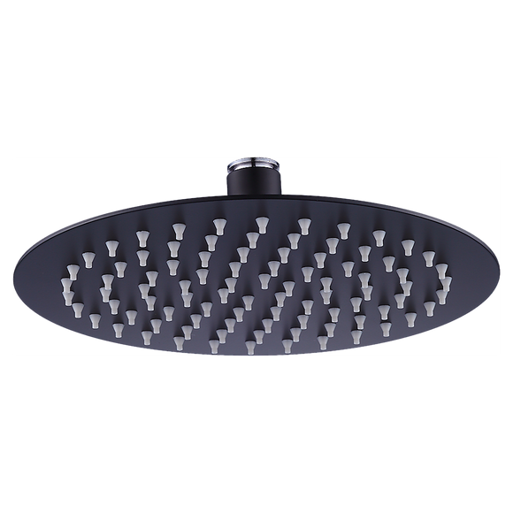 200mm Shower Head Round 304SS Electroplated Matte Black Finish