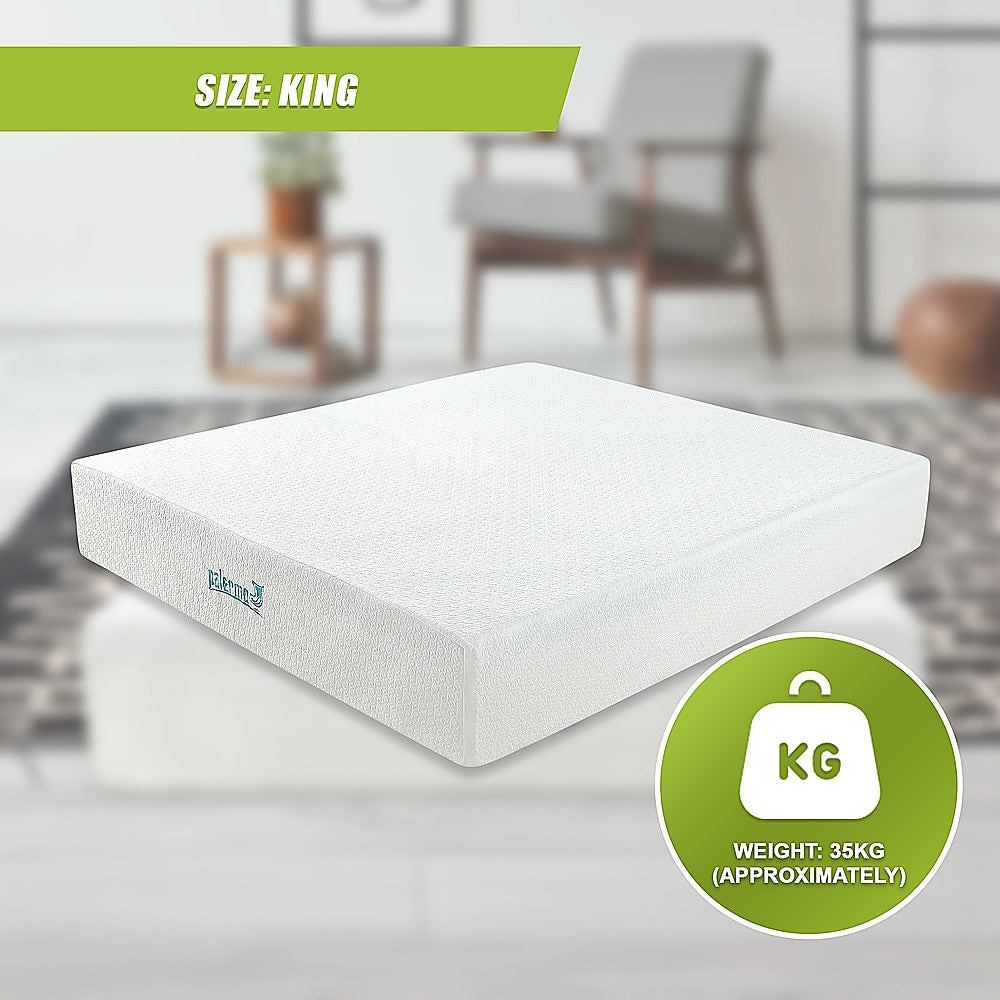King Single Mattress: King 30cm Green Tea Memory Foam Mattress  Cooling Comfort with CertiPUR-US Certified Foam