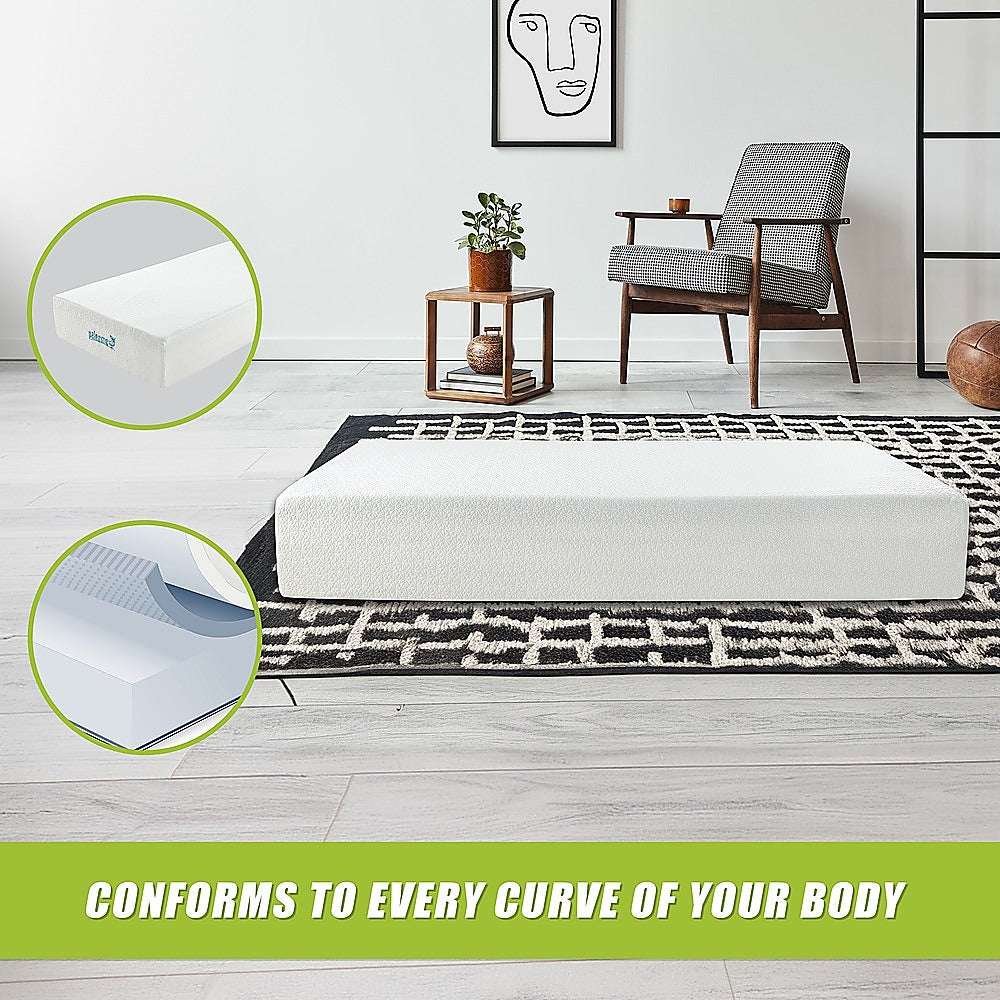 King Single Mattress: King Single 30cm Green Tea Memory Foam Mattress  Cooling Comfort with CertiPUR-US Certified Foam
