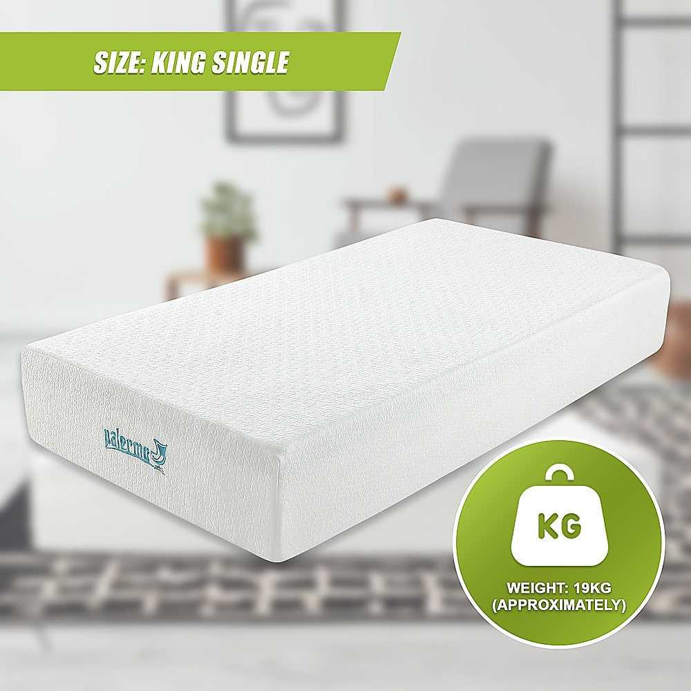King Single Mattress: King Single 30cm Green Tea Memory Foam Mattress  Cooling Comfort with CertiPUR-US Certified Foam
