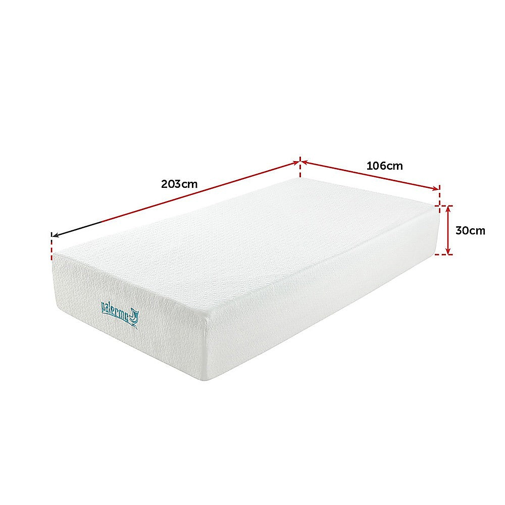 King Single Mattress: King Single 30cm Green Tea Memory Foam Mattress  Cooling Comfort with CertiPUR-US Certified Foam