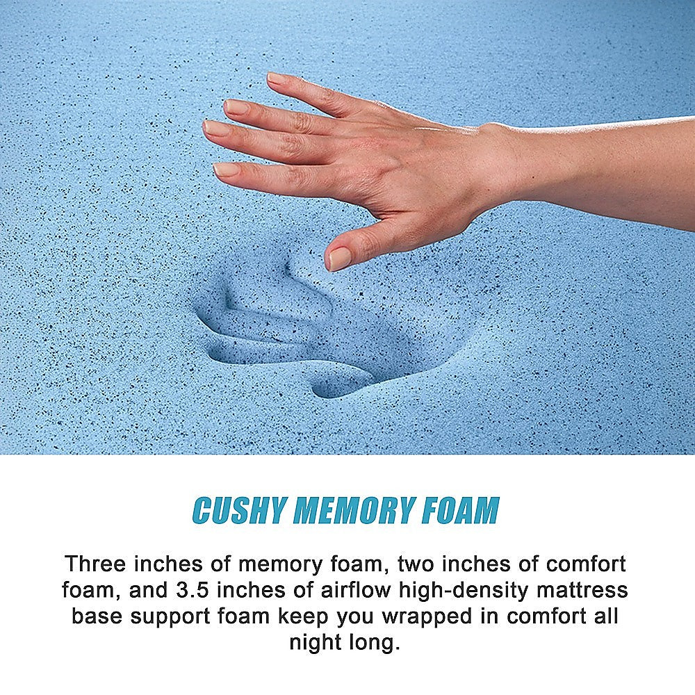 Double Mattress: Double 30cm Green Tea Memory Foam Mattress  Cooling Comfort with CertiPUR-US Certified Foam