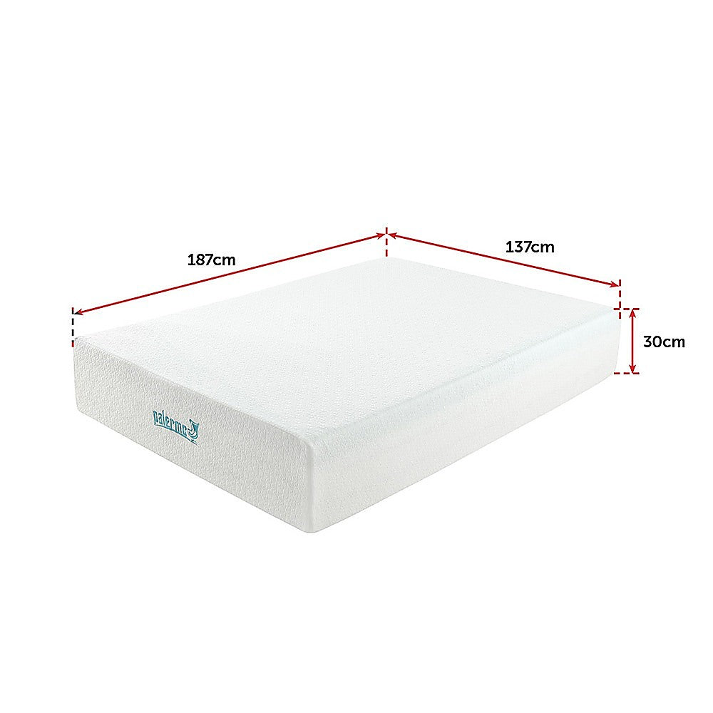 Double Mattress: Double 30cm Green Tea Memory Foam Mattress  Cooling Comfort with CertiPUR-US Certified Foam