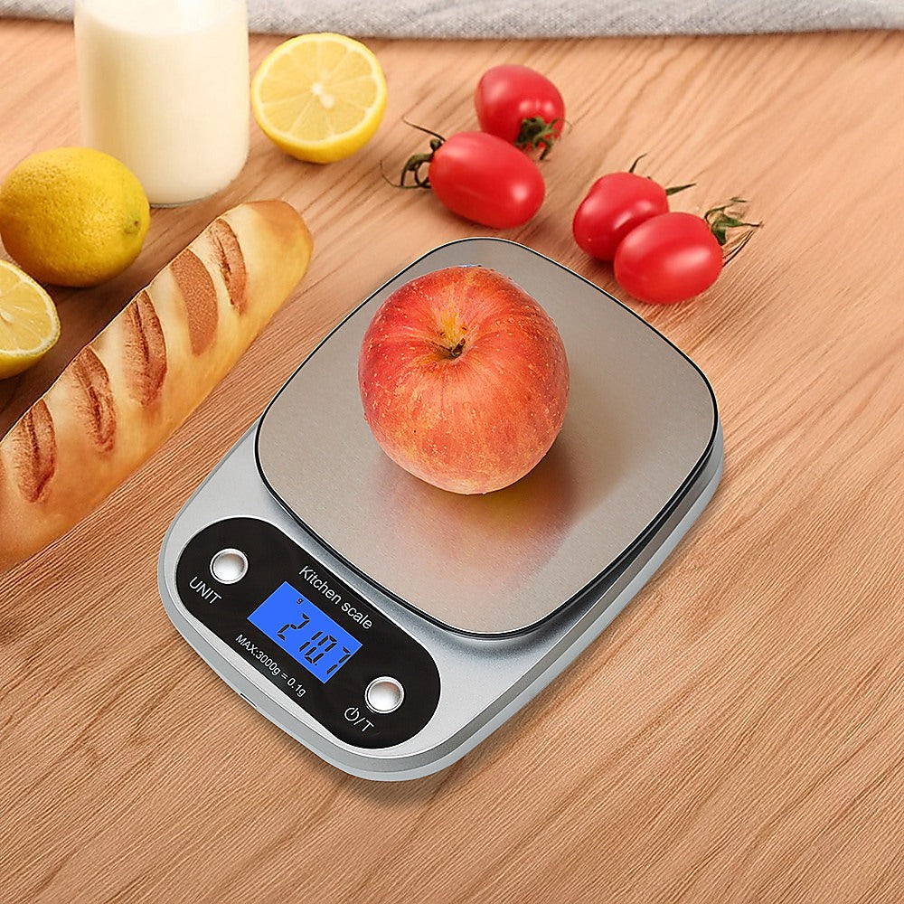 Kitchen Scales: 0.1g Digital Kitchen Scale 3kg Rechargeable High Precision Food