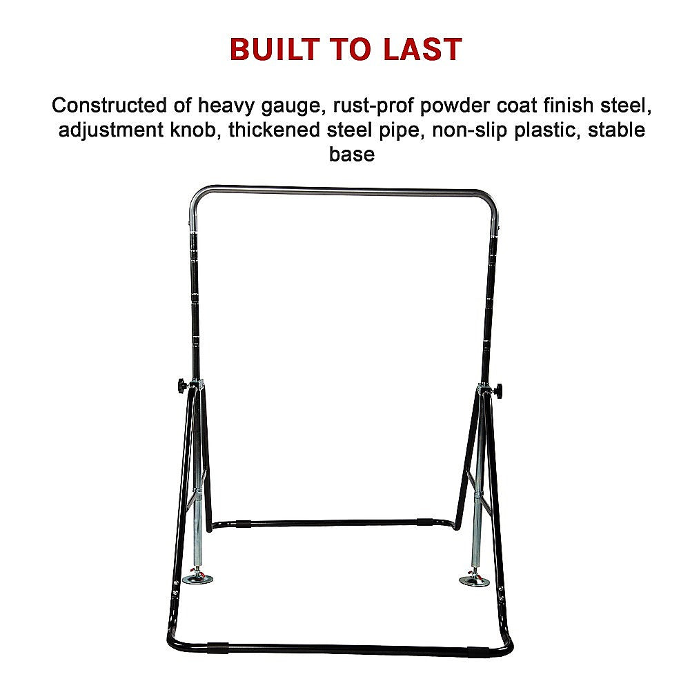 Gym Equipment & Accessories: Kids Gymnastics Bars Training Horizontal Bar Monkey Kip Bar Black