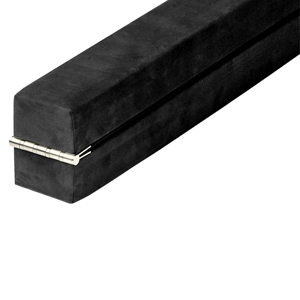 Yoga & Pilates: 2.2m Gymnastics Folding Balance Beam Black Synthetic Suede