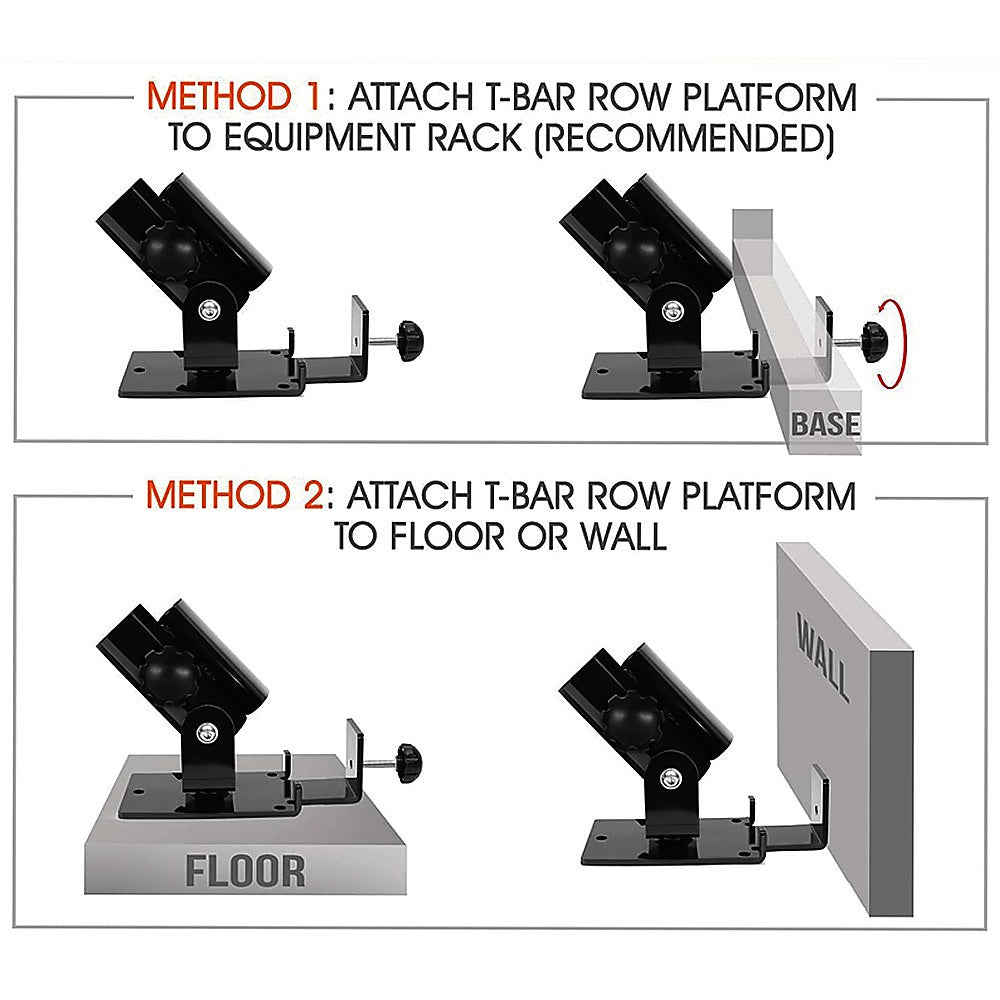 Gym Equipment & Accessories: Landmine T Bar Row Platform 360 Degree Swivel for 1 & 2 Inch Bars Olympic