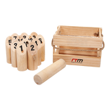 Activity Games: Number Toss Wooden Set Outdoor Games with Carry Case