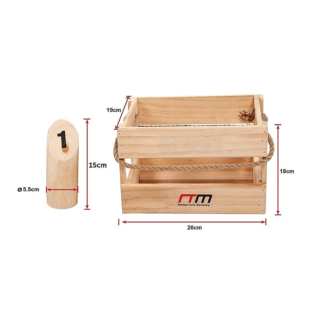 Activity Games: Number Toss Wooden Set Outdoor Games with Carry Case