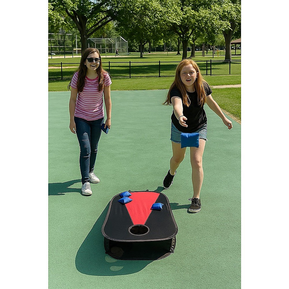 Activity Games: Collapsible Portable Corn Hole Boards With 8 Cornhole Bean Bags, Carry Case