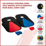 Activity Games: Collapsible Portable Corn Hole Boards With 8 Cornhole Bean Bags, Carry Case