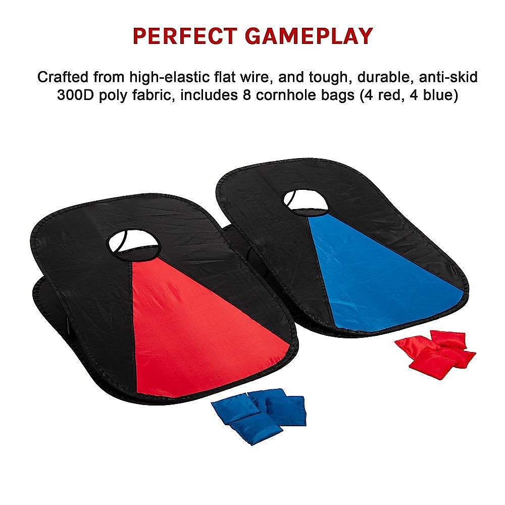 Activity Games: Collapsible Portable Corn Hole Boards With 8 Cornhole Bean Bags, Carry Case