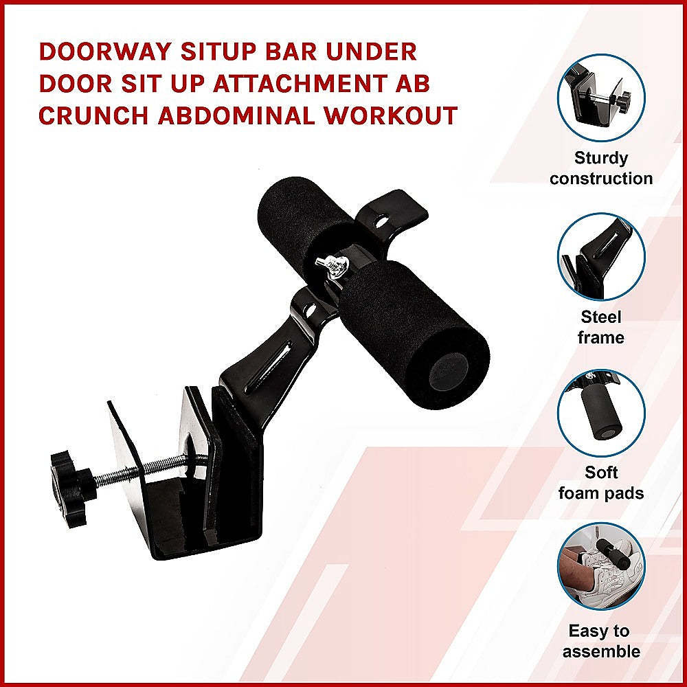 Doorway Sit Up Bar Under Door Ab Crunch Abdominal Trainer Workout