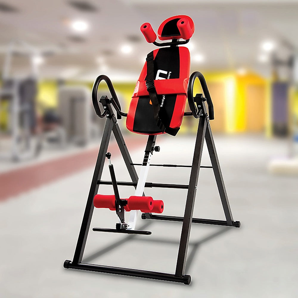 Gym Equipment & Accessories: Inversion Table Gravity Stretcher Inverter Foldable Home Fitness Gym