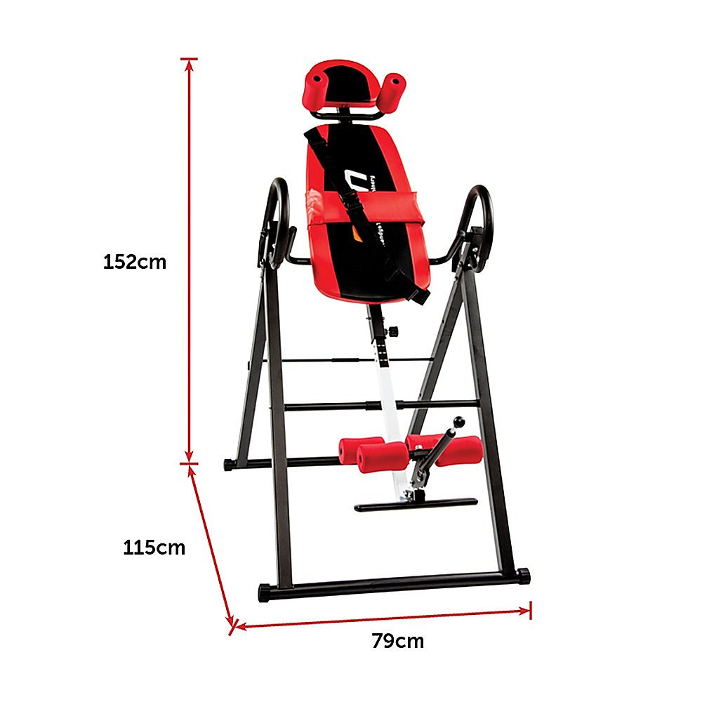 Gym Equipment & Accessories: Inversion Table Gravity Stretcher Inverter Foldable Home Fitness Gym