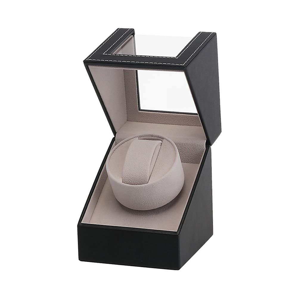 Arts & Crafts: Automatic Watch Winder Display Box Case Motor Rotation Storage PU Leather