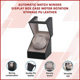 Arts & Crafts: Automatic Watch Winder Display Box Case Motor Rotation Storage PU Leather