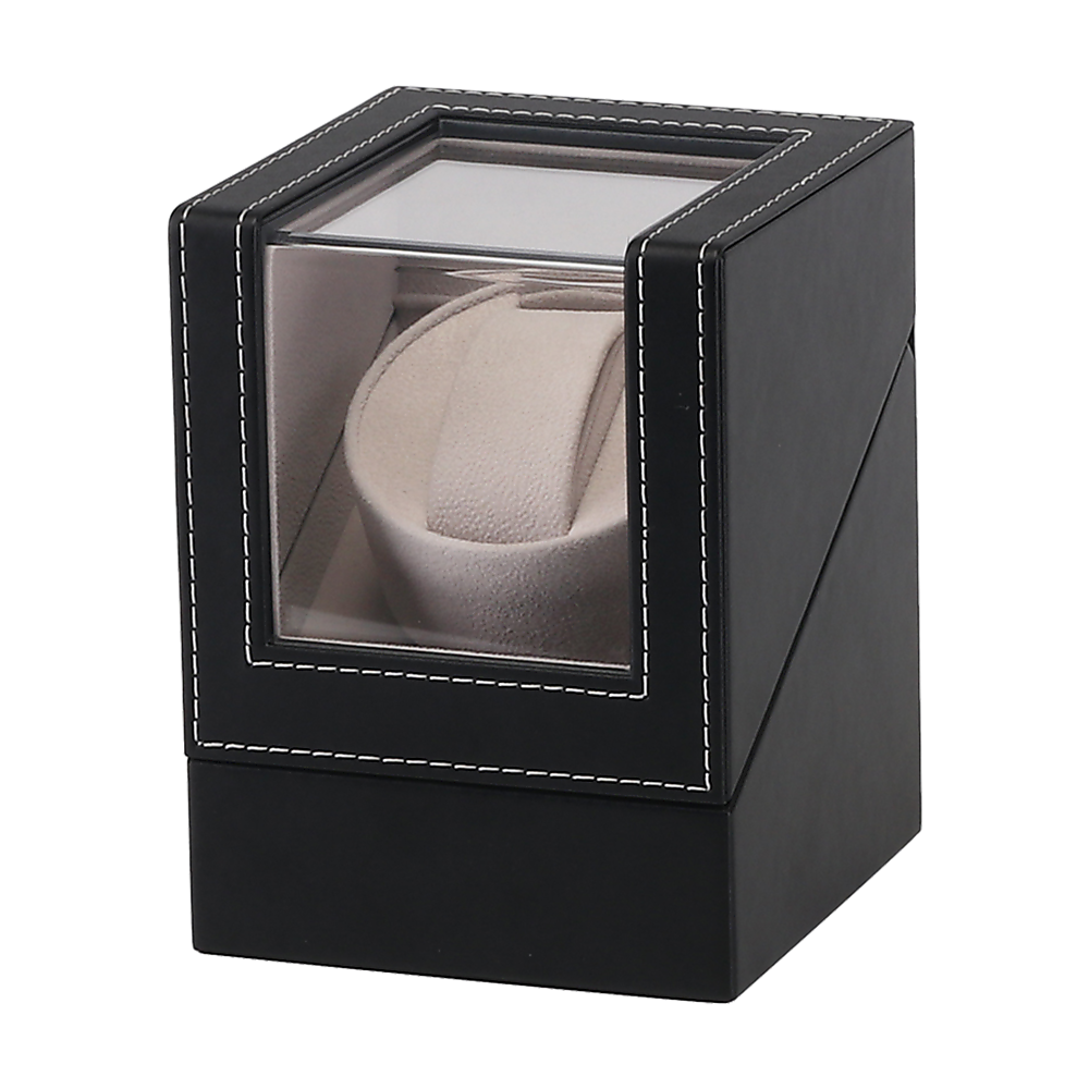 Arts & Crafts: Automatic Watch Winder Display Box Case Motor Rotation Storage PU Leather