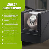 Arts & Crafts: Automatic Watch Winder Display Box Case Motor Rotation Storage PU Leather