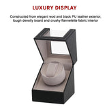 Arts & Crafts: Automatic Watch Winder Display Box Case Motor Rotation Storage PU Leather
