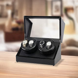 Arts & Crafts: Automatic Quad Watch Winder Wood Display Box Case Motor Rotation Storage